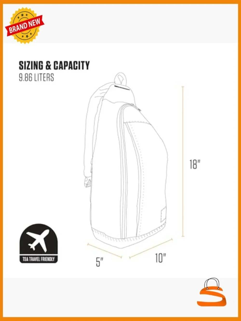 Sling Bag Crossbody Backpack with Tablet Sleeve Adjustable Strap Water